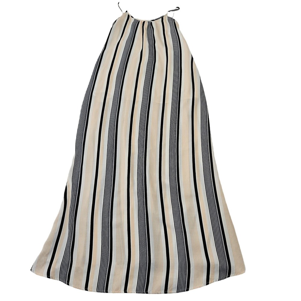 Lucca‎ Couture Women's Neutral Striped Sleeveless Scoop Neck Maxi Dress. Size XS